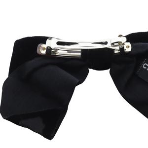 シャネル CHANEL ビッグベロアリボンバレッタ 黒 ブラック /SR29 ■OH レディース