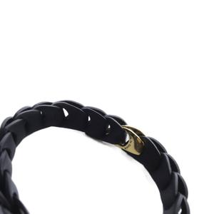 ロエベ LOEWE ウーブン ブレスレット カーフスキン 黒 ブラック 