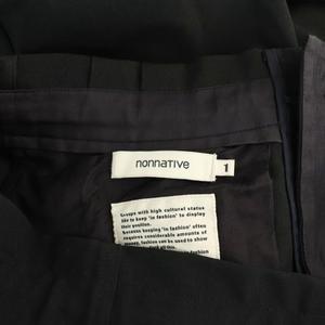 ノンネイティブ nonnative 25SS DWELLER EASY PANTS POLY WEATHERパンツ イージー ツータック 1 紺 ネイビー /CX ■OS ■SH メンズ