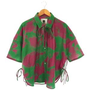 シャリーフ SHAREEF FOG PT S/S SHIRTS半袖シャツ 前開き 1 ピンク 緑 /NR ■OS ■SH メンズ