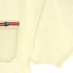 グッチ GUCCI 673710 GG刺繍 ポケット Tシャツ カットソー 半袖 M オフホワイト /ES ■OS ■AD メンズ