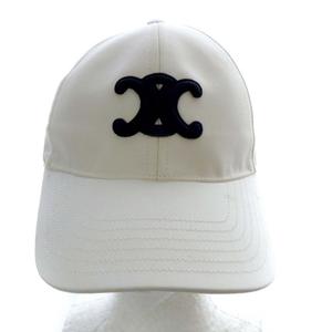 セリーヌ CELINE 帽子 野球帽 キャップ トリオンフ L ホワイト /YO20 ■OH レディース