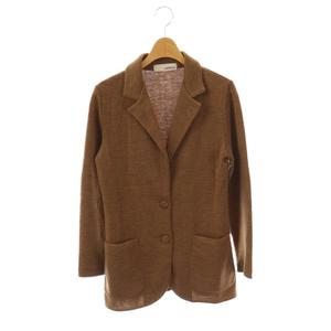 ラルディーニ LARDINI ウール ニットジャケット テーラード 38 