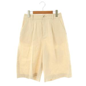 ヒューマンウーマン HUMAN WOMAN 23SS オトナハーフパンツ フレア リネン混 M ライトベージュ /CX ■OS レディース