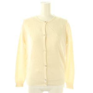 未使用品 エフデ ef-de レース ビジュー アンサンブルニット カーディガン 9 白 ホワイト /AT ■OS レディース