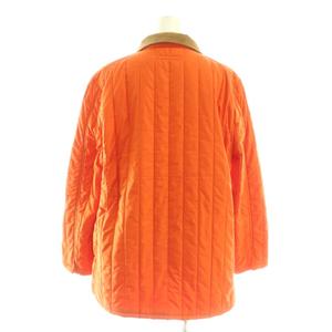 ラルフローレン RALPH LAUREN コーデュロイ襟 エンブレム パディングジャケット 中綿ジャケット 7f オレンジ /DF ■OS レディース