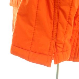 ラルフローレン RALPH LAUREN コーデュロイ襟 エンブレム パディングジャケット 中綿ジャケット 7f オレンジ /DF ■OS レディース