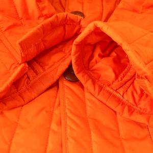 ラルフローレン RALPH LAUREN コーデュロイ襟 エンブレム パディングジャケット 中綿ジャケット 7f オレンジ /DF ■OS レディース