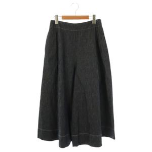 ヒューマンウーマン HUMAN WOMAN 25SS デニムフレアースカーチョ ガウチョパンツ ワイドパンツ L ネイビー /DF ■OS レディース