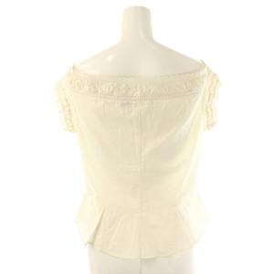 ラルフローレン RALPH LAUREN フリル オフショルブラウス シャツ ノースリーブ 11 アイボリー /ES ■OS ■SH レディース