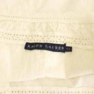 ラルフローレン RALPH LAUREN フリル オフショルブラウス シャツ ノースリーブ 11 アイボリー /ES ■OS ■SH レディース