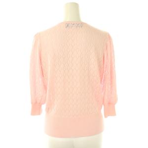 エムズグレイシー M'S GRACY リボン刺繍ニットカーディガン 五分袖