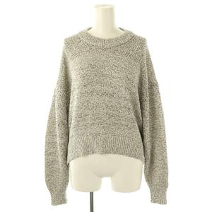 ヒューマンウーマン HUMAN WOMAN 24SS カラーミックスニット セーター 長袖 M 白 ホワイト 黒 ブラック /AT ■OS レディース