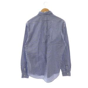ラルフローレン RALPH LAUREN ギンガムチェック 長袖シャツ ボタンダウン L G ブルー ホワイト /ES ■OS メンズ