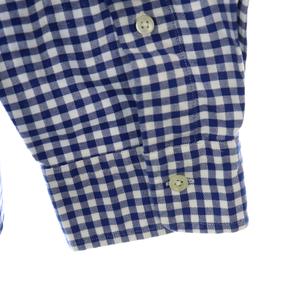 ラルフローレン RALPH LAUREN ギンガムチェック 長袖シャツ ボタンダウン L G ブルー ホワイト /ES ■OS メンズ