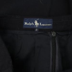 ラルフローレン RALPH LAUREN ウールタイトスカート 膝丈 9 ネイビー /MY ■OS ■SH レディース