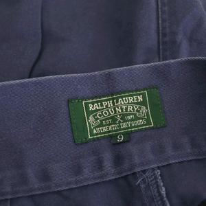 ラルフローレン RALPH LAUREN グルカショーツ タック 9 紺 ネイビー /AT ■OS ■SH レディース