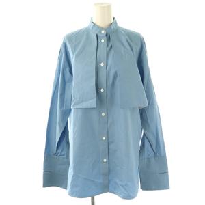 チノ CINOH コットンバンドカラーシャツ ブラウス 38 ブルー /DF ■OS レディース