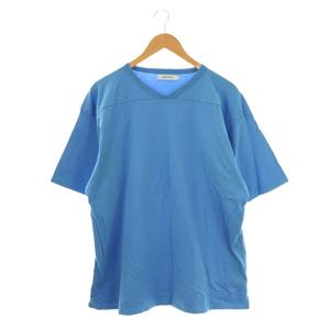 ノンネイティブ nonnative COACH S/S V-NECK TEE COTTON JERSEY OVERDYED Tシャツ カットソー 半袖 2 ブルー NN-C4618 /DF ■OS メンズ