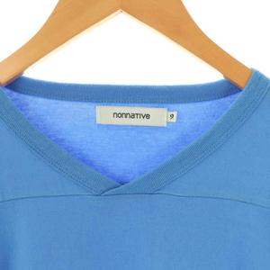 ノンネイティブ nonnative COACH S/S V-NECK TEE COTTON JERSEY OVERDYED Tシャツ カットソー 半袖 2 ブルー NN-C4618 /DF ■OS メンズ