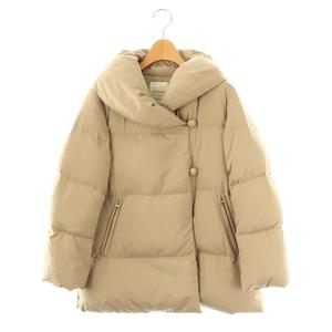 ボンメルスリー BON MERCERIE ダウンジャケット アウター 総裏地 36 ベージュ /CX ■OS レディース