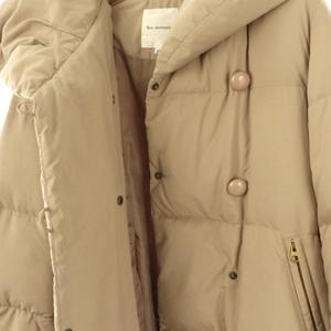 ボンメルスリー BON MERCERIE ダウンジャケット アウター 総裏地 36 ベージュ /CX ■OS レディース