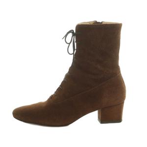 ルージュ Rouge レースアップブーツ ショートブーツ スエード 39 US7.5 24.5cm ブラウン 茶色 /MI ■OS レディース