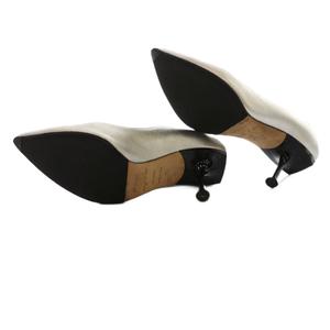 セルジオロッシ Sergio rossi ポインテッドトゥヒールパンプス 35 銀色