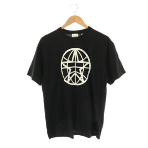 バーバリー BURBERRY 8030916 GLOBE STAR プリント クルーネック Tシャツ カットソー 半袖 コットン S 黒 /NR ■OS メンズ