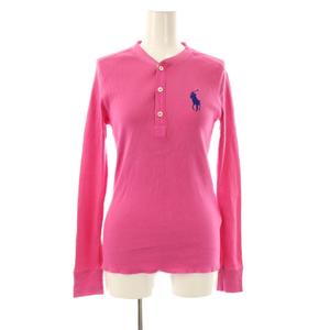 ラルフローレン RALPH LAUREN ヘンリーネックリブカットソー プルオーバー M ピンク /CX ■OS レディース