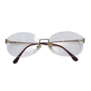 イヴサンローラン YVES SAINT LAURENT メガネ 眼鏡 ロゴ 度入り 55□15 130 クリア 赤 レッド /SR ■OH レディース