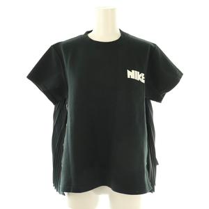 ナイキ NIKE サカイ sacai CZ4690-010 バックプリーツ カットソー 半袖 S ブラック /ES ■OS レディース