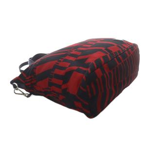 プラダ PRADA トートバッグ ショルダーバッグ 2way 斜め掛け 三角ロゴプレート レッド ブラック /YO22 ■OH メンズ レディース