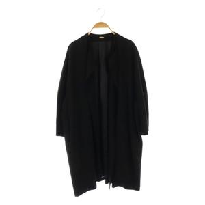 ミューズ ドゥーズィエム クラス MUSE de Deuxieme Classe トリアセジョーゼット ノーカラーコート ブラック /DF ■OS レディース