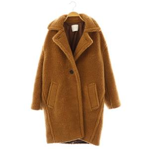 チノ CINOH BOA COAT ボア コクーンコート ロング 36 ブラウン /HK ■OS レディース