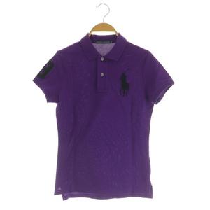 ラルフローレン RALPH LAUREN 半袖ポロシャツ M パープル 紫 ビッグポニー ナンバー3 /MY ■OS レディース