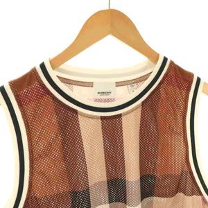 バーバリー BURBERRY チェック ベスト メッシュ タンクトップ M 茶 ベージュ /NR ■OS ■SH メンズ