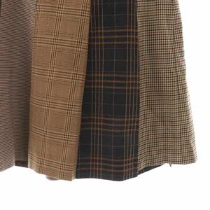 ラブレス LOVELESS チェック スカート ミニ フレア 34 茶 /NR ■OS レディース