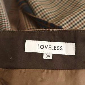 ラブレス LOVELESS チェック スカート ミニ フレア 34 茶 /NR ■OS レディース