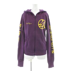 トゥエンティフォーカラッツ 24カラッツ 24karats ジップアップパーカー S 紫 パープル 長袖 フード付き ジップアップ /AB ■OS メンズ レディース