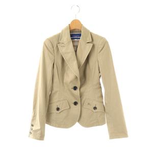 バーバリーブルーレーベル BURBERRY BLUE LABEL 裏地ノバチェックジャケット 36 ベージュ /DO ■OS レディース