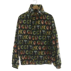 グッチ GUCCI ヒグチユウコ 日本限定 アニマルロゴジャケット フード パーカー 44 黒 ブラック マルチカラー 672644 /AQ ■OS メンズ