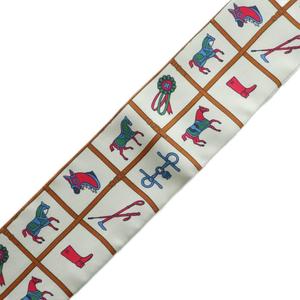 エルメス HERMES Couvertures et Tenues de Jour ツイリー スカーフ シルク 総柄 マルチカラー /MI ■OS ■OH レディース