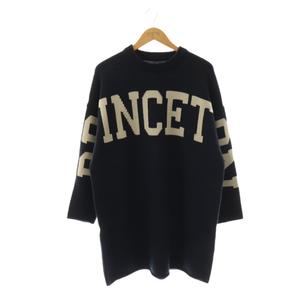 スピック&スパン Spick&Span 23AW ビッグロゴニットワンピース 膝丈 ネイビー /HK ■OS レディース