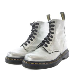 ドクターマーチン DR.MARTENS PASCAL 8ホールブーツ ワークブーツ ショート フラット レースアップ レザー UK5 シルバー色 /YO5 レディース