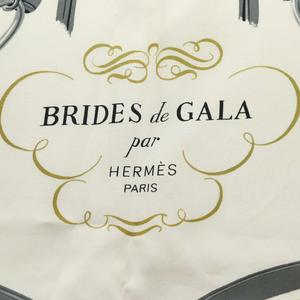 エルメス HERMES BRIDES de GALA 式典用馬勒 カレ90 スカーフ シルク 赤 レッド 白 ホワイト /SS ■OS ■OH レディース