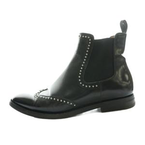 チャーチ church's スタッズサイドゴアブーツ ショート 34 黒 ブラック /SS ■OS レディース