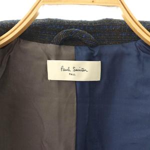 ポールスミス PAUL SMITH ツイードテーラードジャケット 総裏地 42 ブラウンカーキ ネイビー /DO ■OS レディース