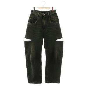 メゾンマルジェラ 1 Maison Margiela 1 23AW S51LA0051 S30743 デニムパンツ ダメージ加工 40 ブラック /HK ■OS ■SH レディース