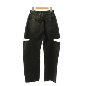 メゾンマルジェラ 1 Maison Margiela 1 23AW S51LA0051 S30743 デニムパンツ ダメージ加工 40 ブラック /HK ■OS ■SH レディース
